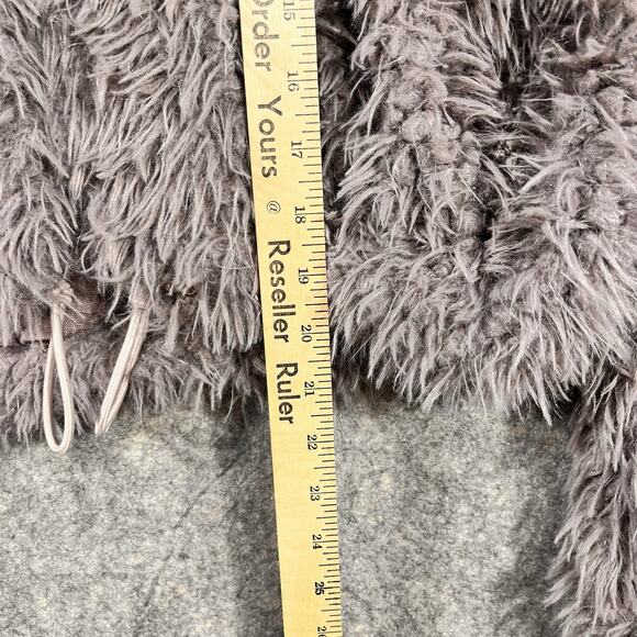 FREE PEOPLE FP ONE ZURI Parka Fuzzy Faux Fur Jacket Hoodie Coat Mint XS Purple - Picture 7 of 10